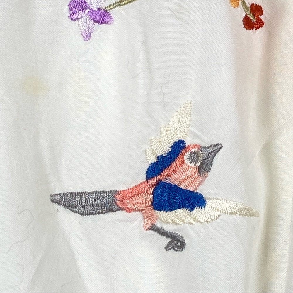 Anthropologie Gatsby Fringe Embroidered Floral Tank Top Size 10 - Picture 6 of 16